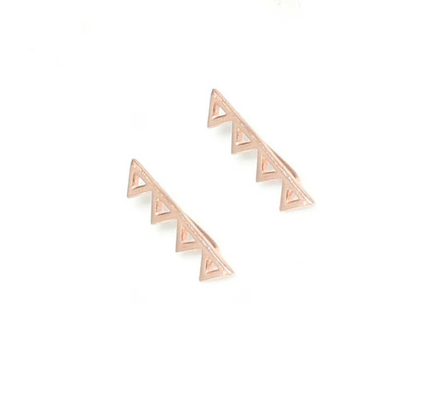 925 Sterling Silver Zigzag Earcuff - Elegant No-Piercing Earring