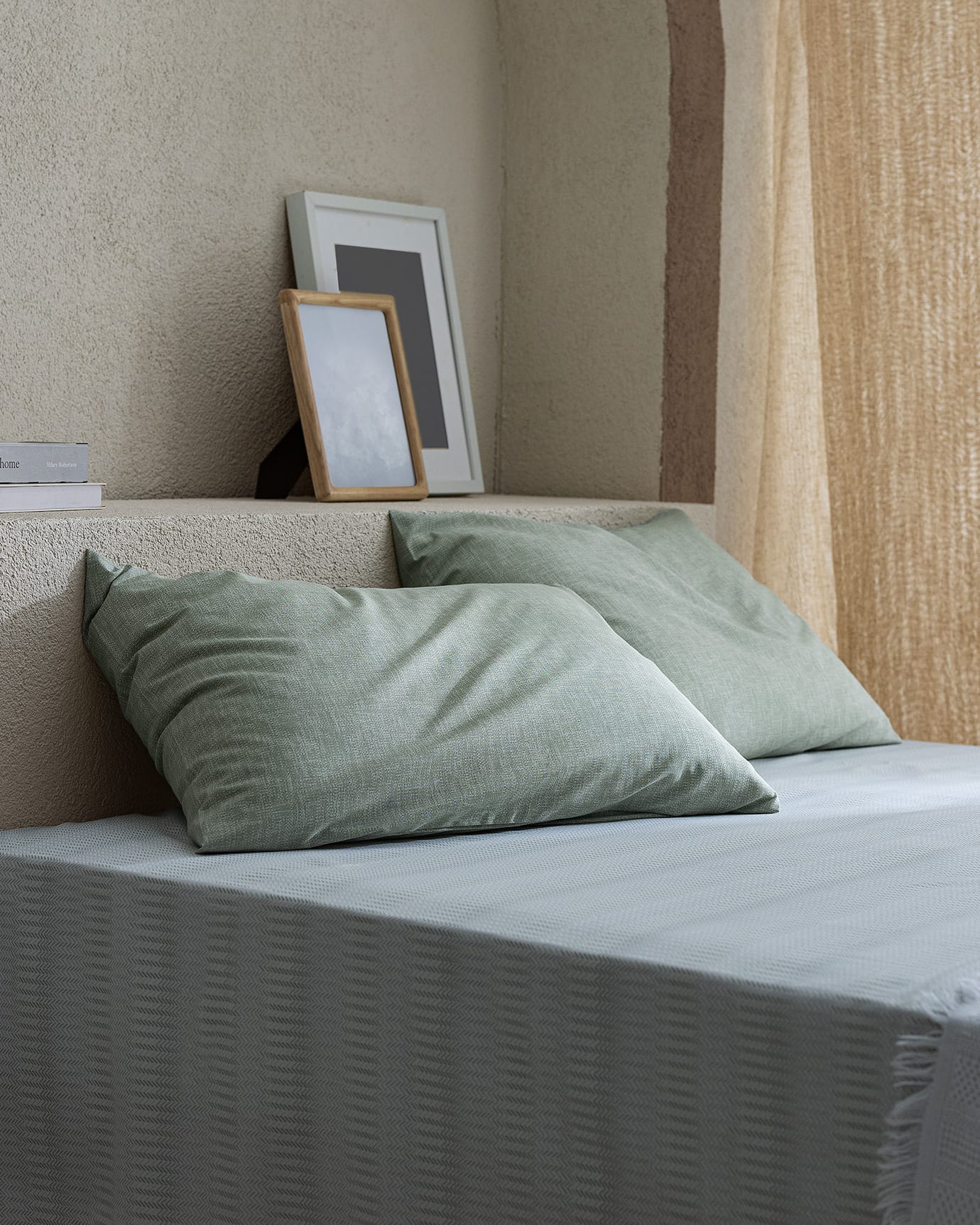 Cotton Blend Double Bed Sheet Set - Soft Ranforce Weave Comfort