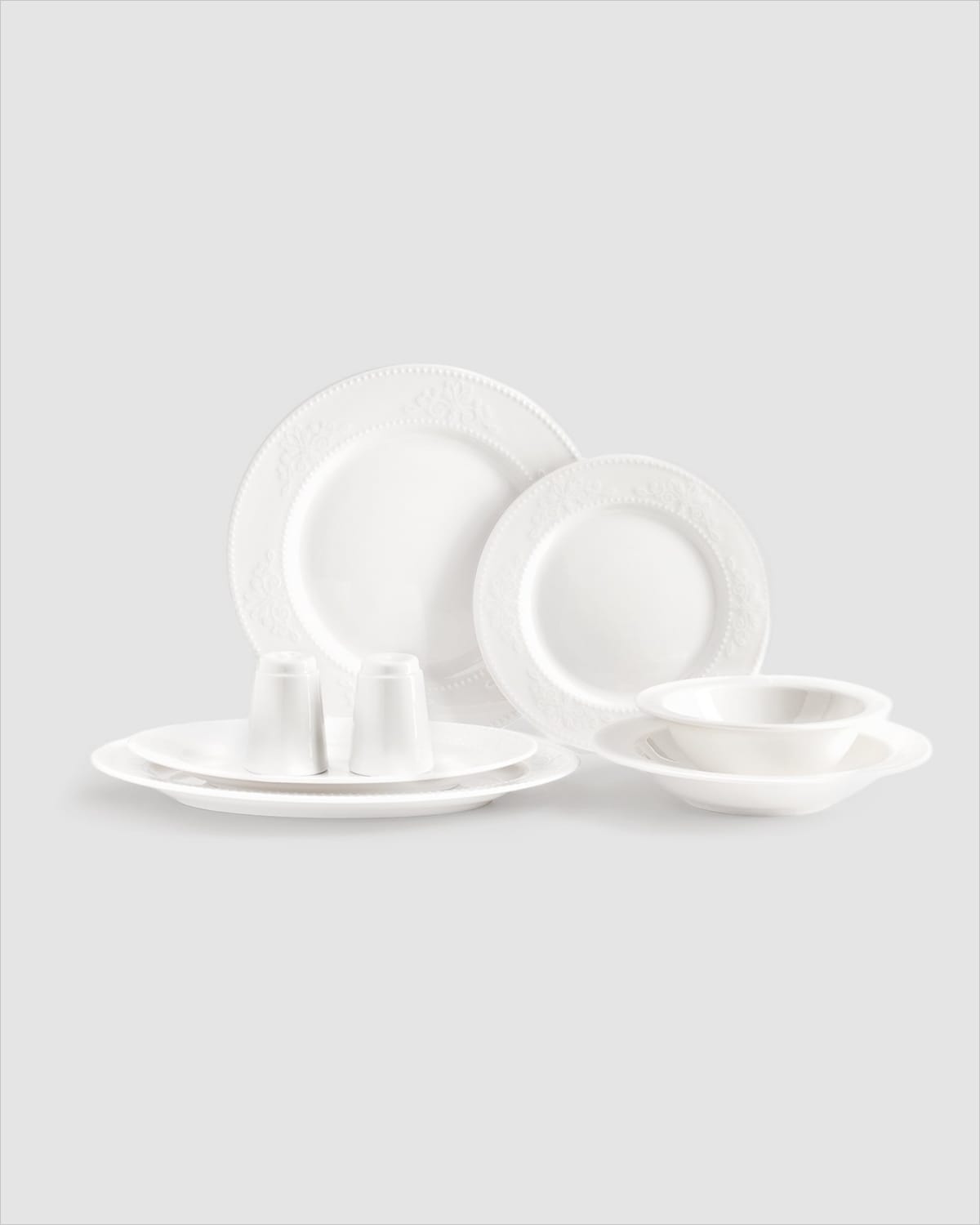 New Bone China 6-Person Dinnerware Set - Classic Elegance