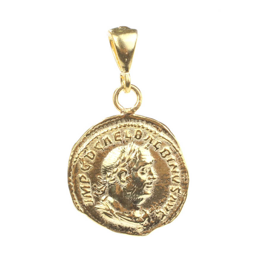 Premium 925 Sterling Silver Ancient Roman Caesar Medallion Pendant