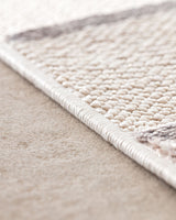 Soft Bone White Polyester Area Rug - 80x150 cm - Plush Shag Style