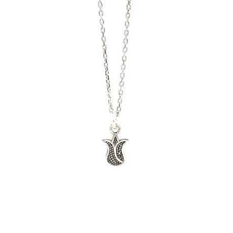 Sterling Silver Tulip Necklace - Minimalist Pendant