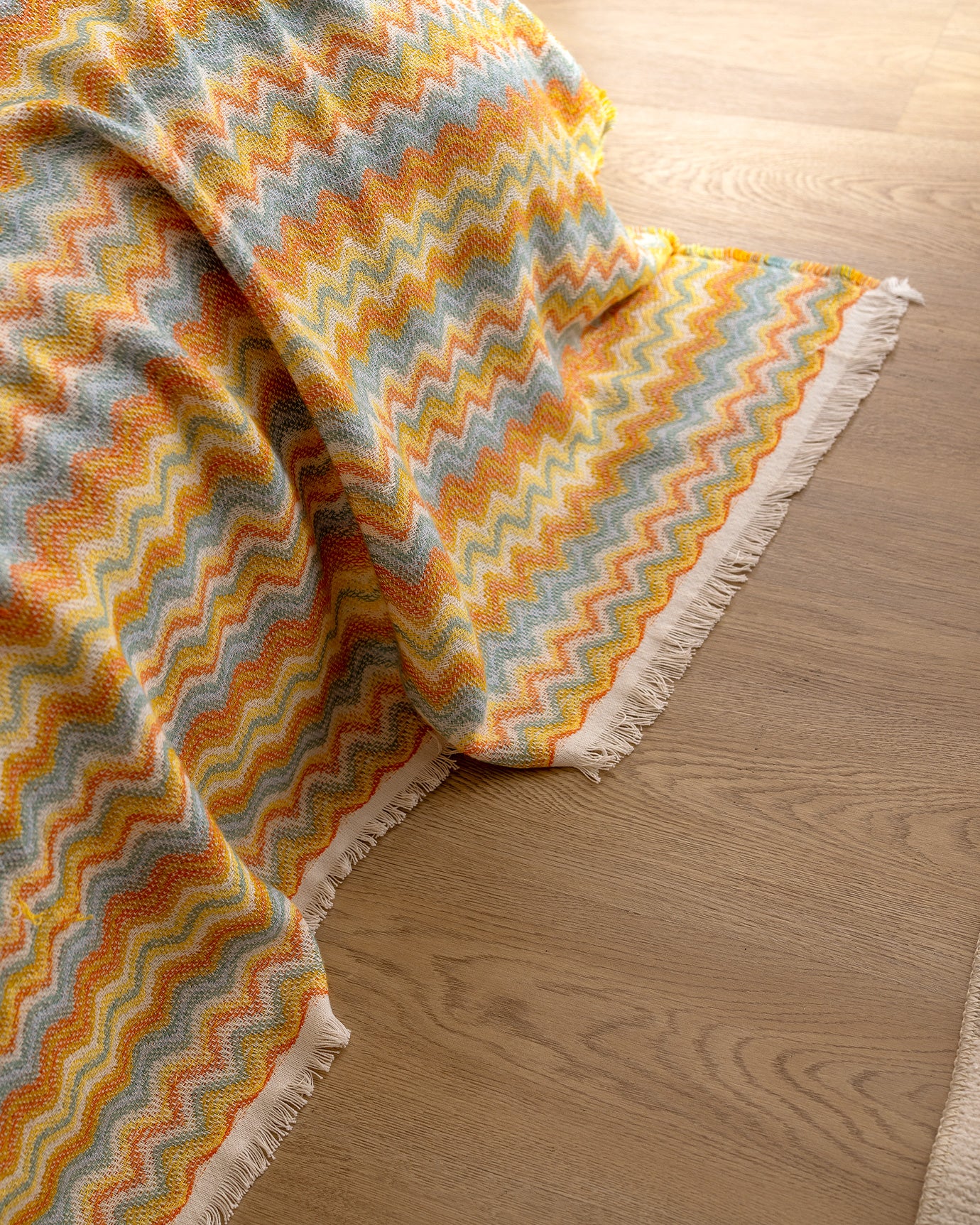 Cotton Blend Double Bedspread - Colorful Pattern