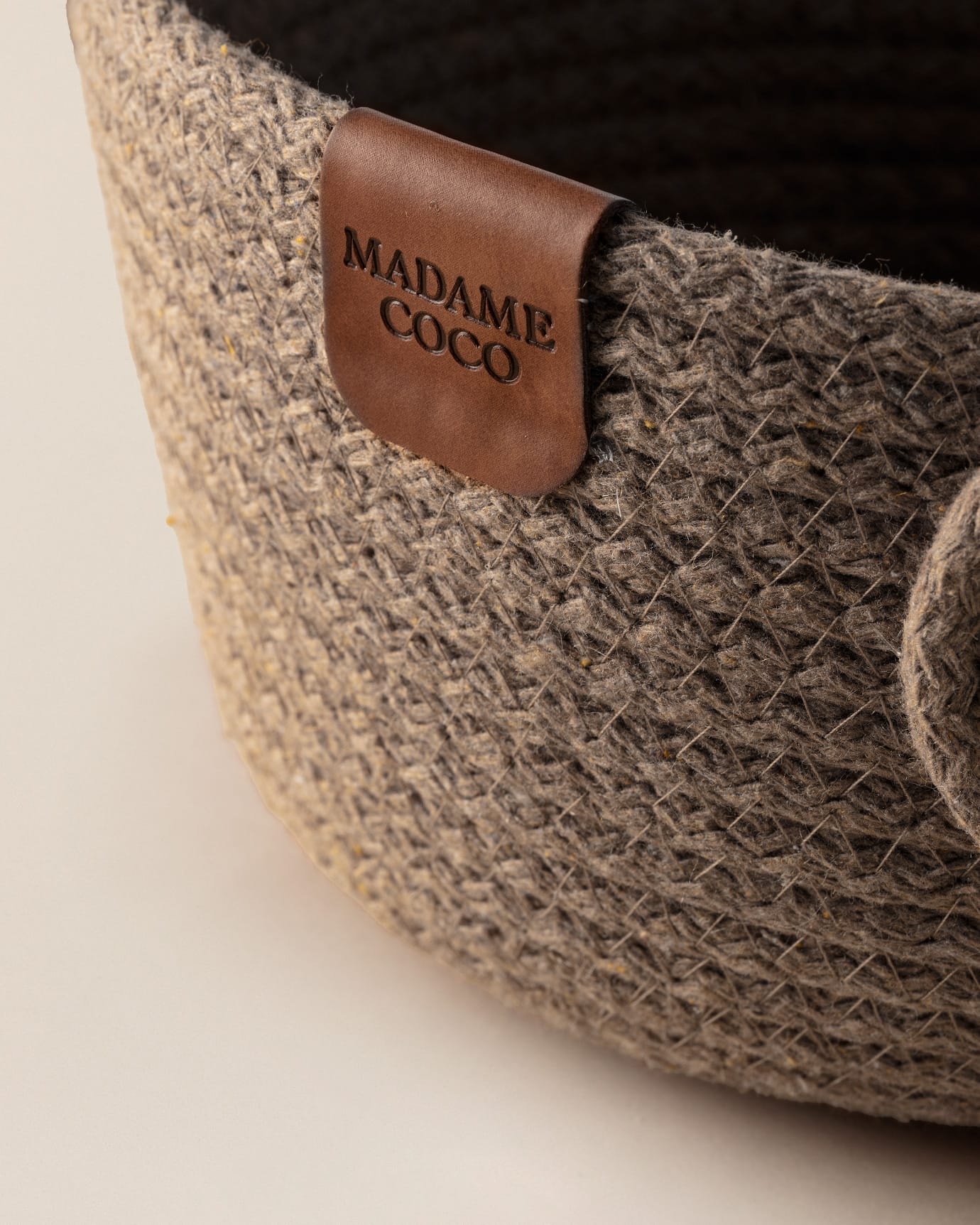 Norelle Natural Fabric Blend Basket - Elegant Woven Storage