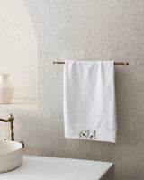 Embroidered 100% Cotton Face Towel - Soft Absorbent Washcloth