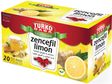 TURKOBABA Professional Ginger & Lemon Herbal Tea - 20 Count