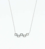 Premium Sterling Silver Tiny Square Necklace
