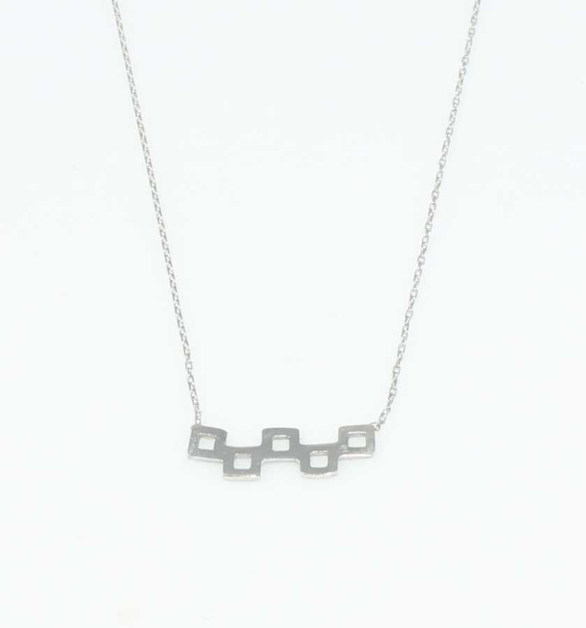 Premium Sterling Silver Tiny Square Necklace