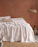 Cotton Blend Single Bedspread Set - Ethnique Pattern