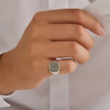 925 Sterling Silver Knight Ring - Bold Medieval Inspired Statement