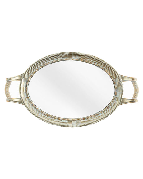 Luxurious Gold-Toned Polyester Serving Tray - Modern & Durable