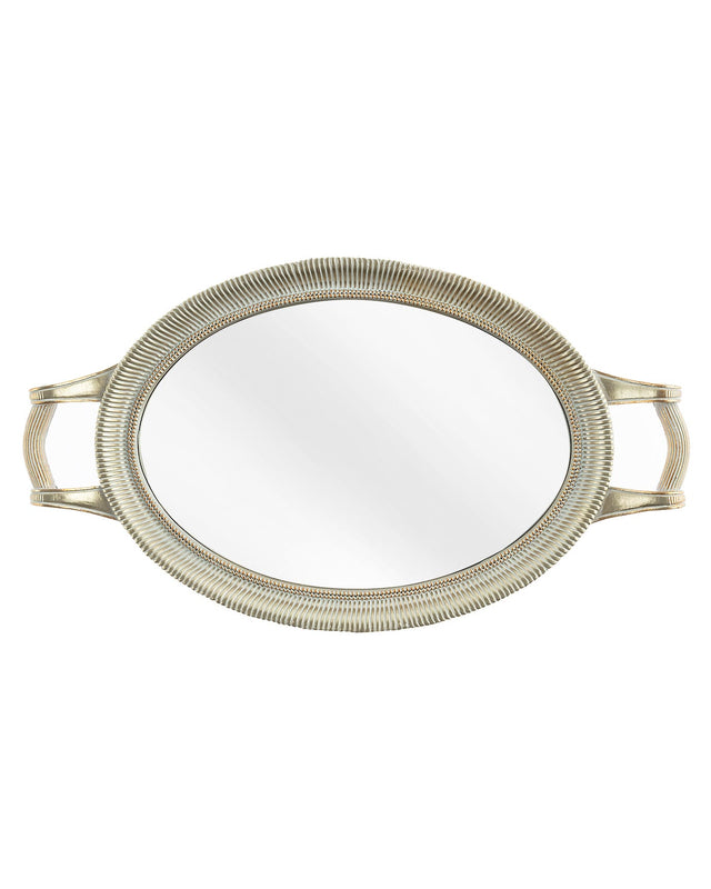 Luxurious Gold-Toned Polyester Serving Tray - Modern & Durable
