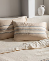 100% Cotton Muslin Duvet Set - Single, Yarn-Dyed & Fitted