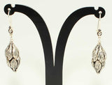 Sterling Silver Leaf Dangle Earrings - Elegant Nature-Inspired