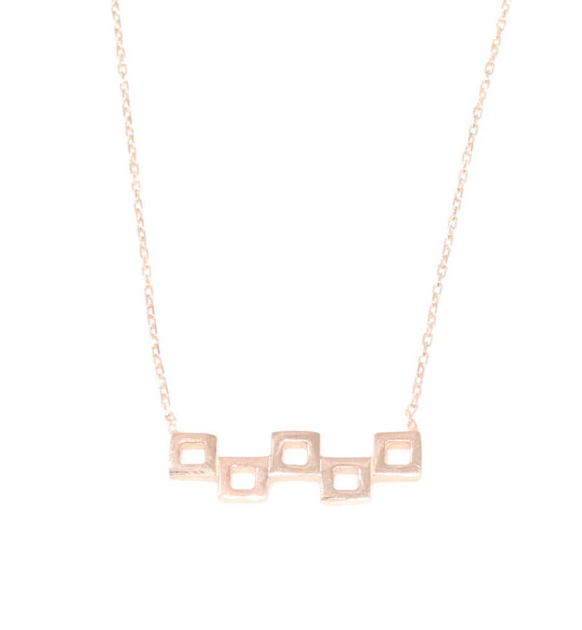 Premium Sterling Silver Tiny Square Necklace