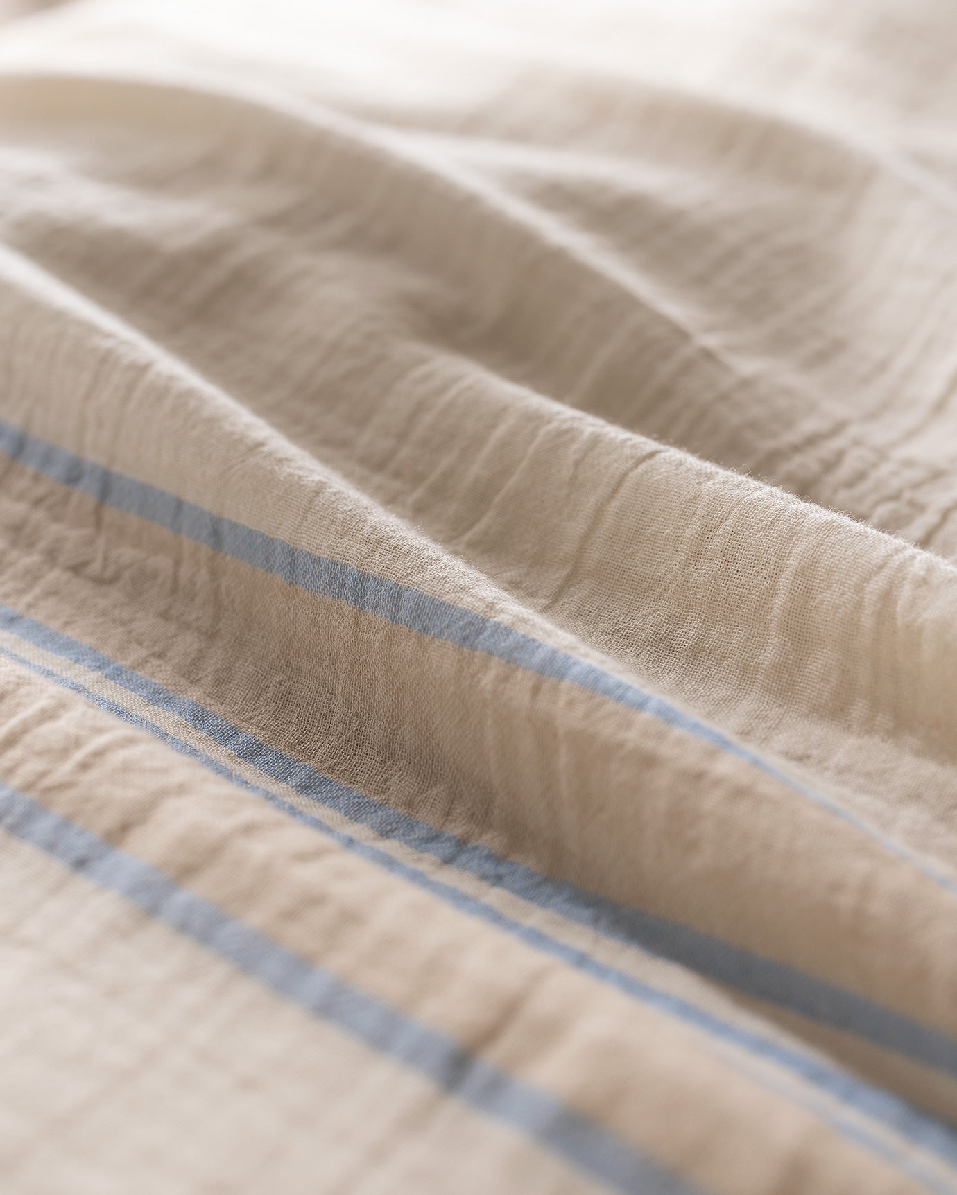 100% Cotton Muslin Double Duvet Cover Set - Yarn-Dyed, Soft & Breathable