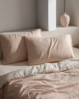 100% Cotton King Size Duvet Set - Yarn Dyed Muslin Comfort