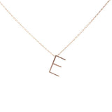 Premium 925 Sterling Silver 3D Letter E Necklace