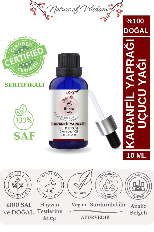 Clove Leaf Essential Oil - 100% Pure & Natural - Certified - 10ml