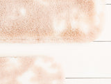 Damien 2-Piece Bath Mat Set - White & Blush Bathroom Rugs