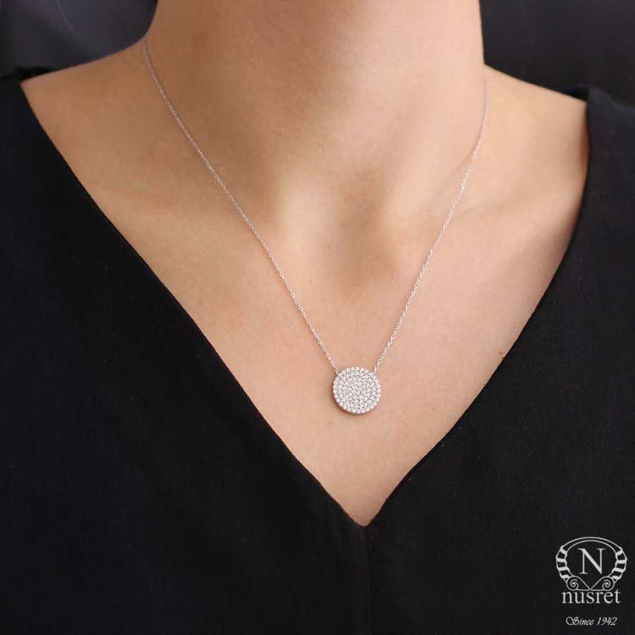 Professional 925 Sterling Silver Circle Necklace