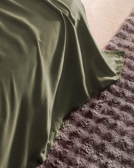 Premium 100% Cotton Sateen Flat Sheet - Double Size Bedding