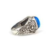 Premium Sterling Silver Oval Lapis Lazuli Men's Ring