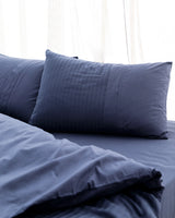King Size 100% Cotton Striped Duvet Cover Bedding Set