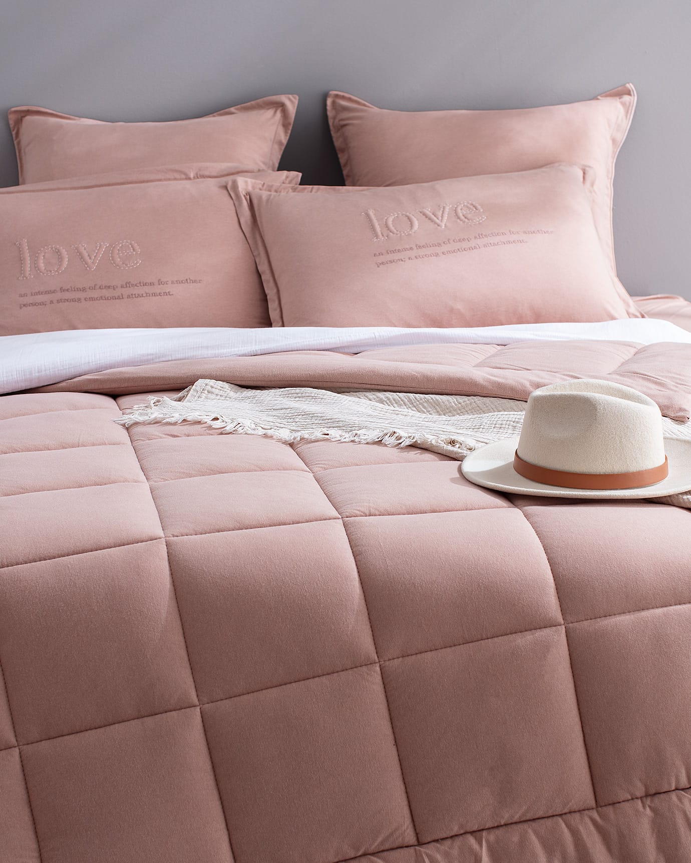 Cotton-Blend SuperSoft Double Duvet Set - Powder