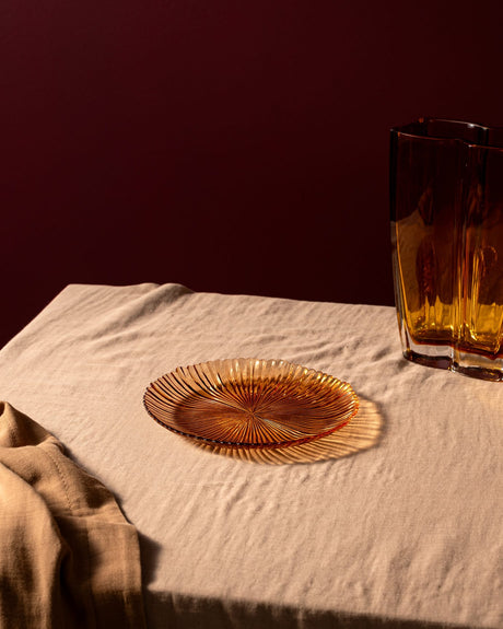 Glass Pasta Plate - Contemporary Soleil Inspired Design