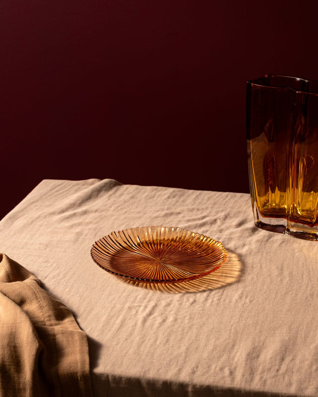 Glass Pasta Plate - Contemporary Soleil Inspired Design