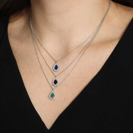 Professional 925 Sterling Silver Entourage Triple Chain Necklace