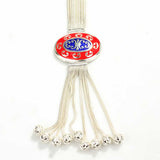 Premium 925 Sterling Silver Enamel Foxtail Necklace