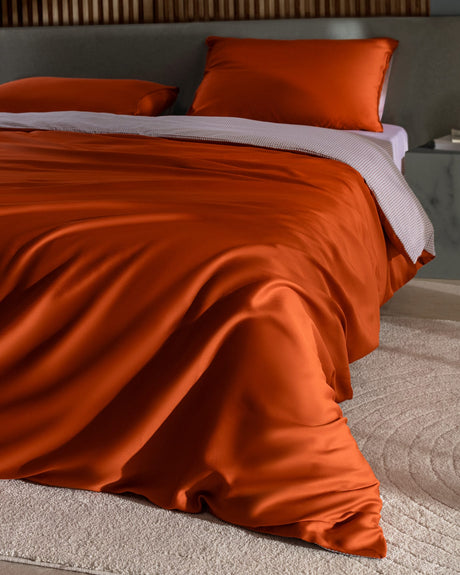 100% Cotton Sateen Single Duvet Cover Set - Printed Pattern