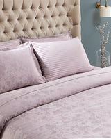 Cotton Blend Sateen King Size Duvet Set - Jacquard Weave Design