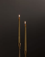 Decorative Wax Taper Candle - Luxurious Gold Ambiance