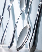 Stainless Steel 42-Piece Flatware Set - Elegant Silver Design