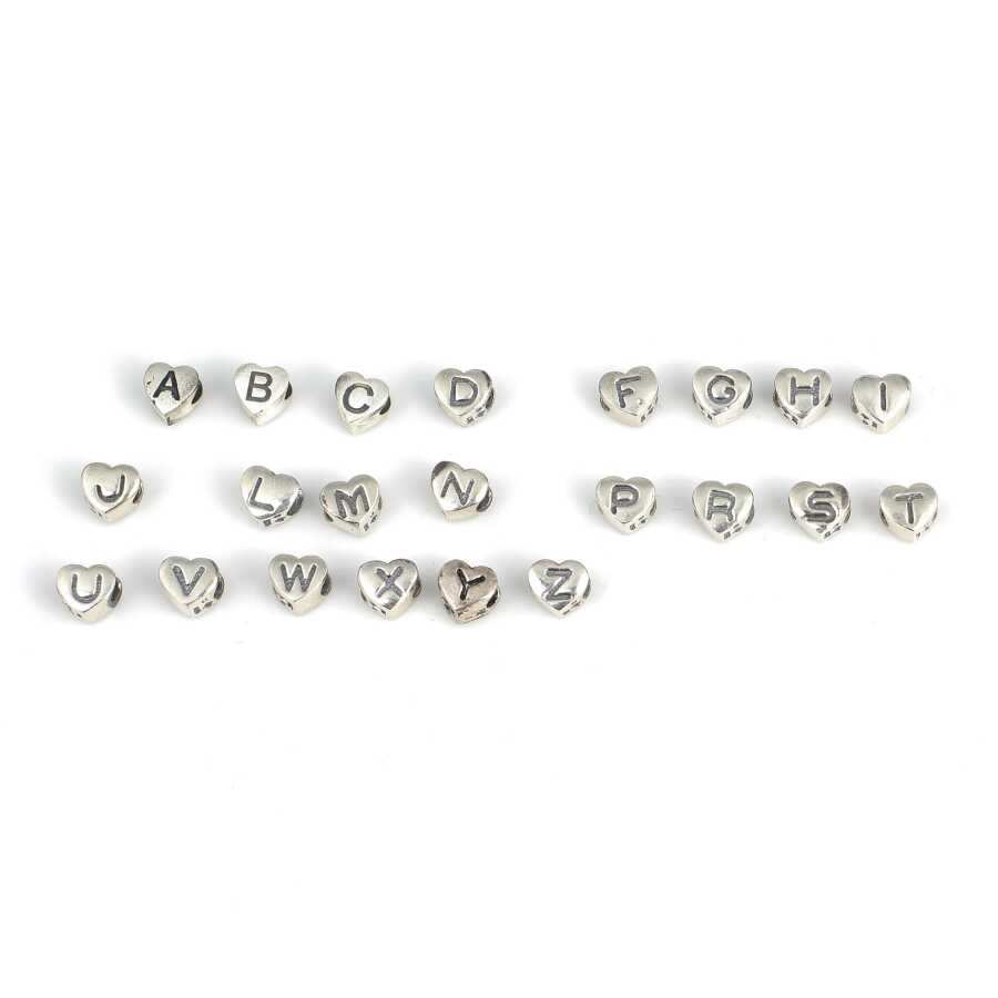 925 Sterling Silver Personalized Initial Heart Pendant Necklace