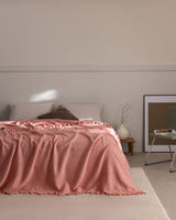 Elegant Powder Pink Twin Bedspread