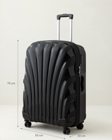 Large Black Hardside Rolling Travel Suitcase