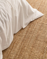 Saphir 100% Cotton Ranforce Embroidered King Duvet Cover Set - Natural