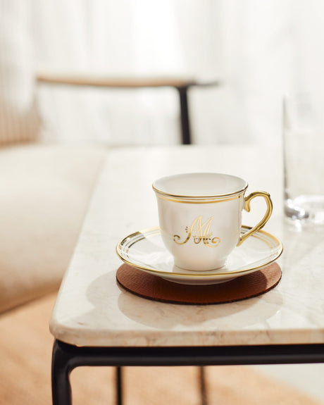New Bone Porcelain 4-Piece Coffee Cup Set - Vibrant Colorful Design