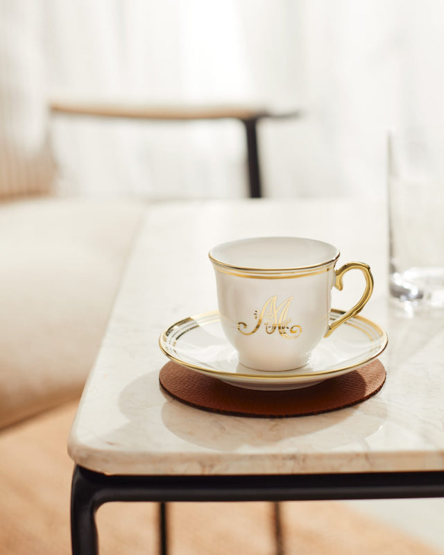 New Bone Porcelain 4-Piece Coffee Cup Set - Vibrant Colorful Design
