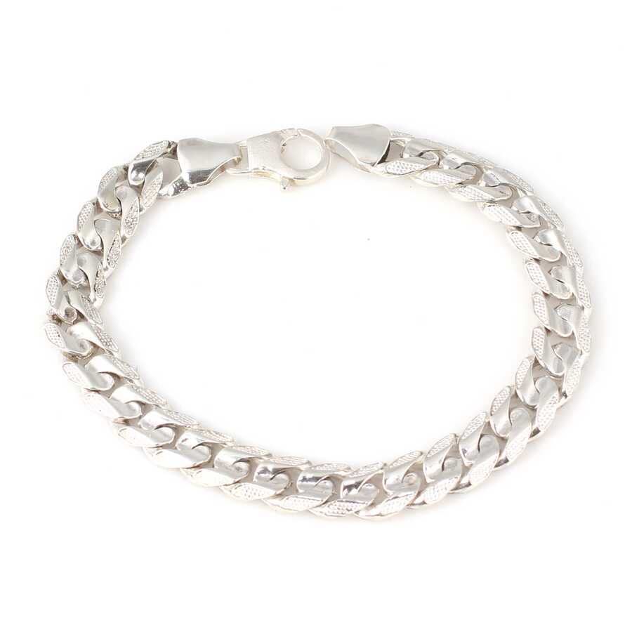 Premium 925 Sterling Silver Patterned Chain Bracelet