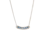 Sterling Silver Aurora Pendant Necklace - Blue & Yellow Zircon