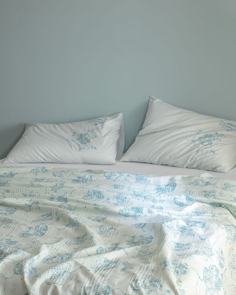 Cotton Lyocell Blend King Pique Set - Ecocell Printed Design