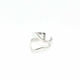 Sterling Silver Zigzag Ring - Adjustable, Minimalist Design