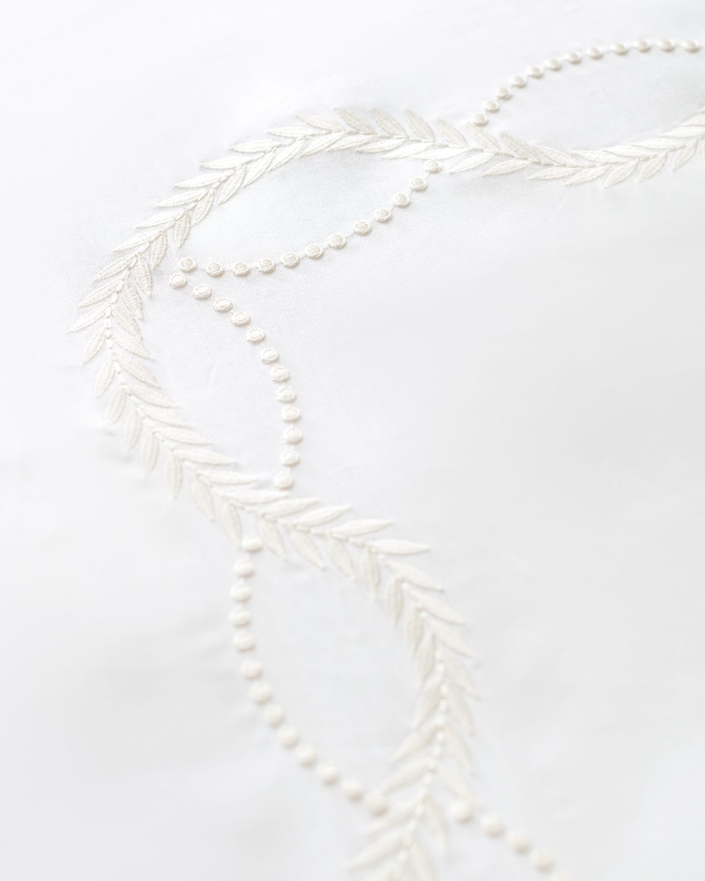 マーガレット刺繍サテンキングサイズ寝具セット