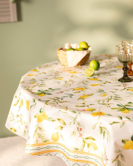 Durable PVC Round Tablecloth - Stylish & Easy Care Dining