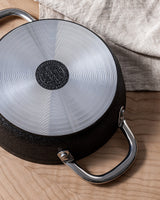 18cm Titanium Non-Stick Saucepan, Black